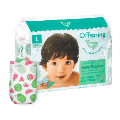 Подгузники Offspring L 9-13 кг 36 шт Арбузы